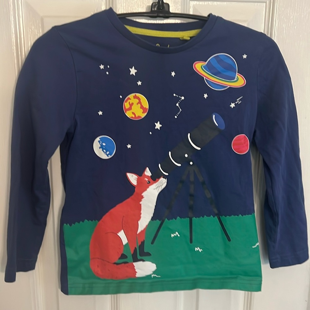 Mini Boden navy long sleeve shirt 5-6yr